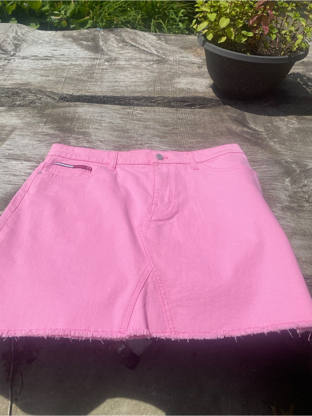 Tommy Hilfiger Pink Denim Skirt